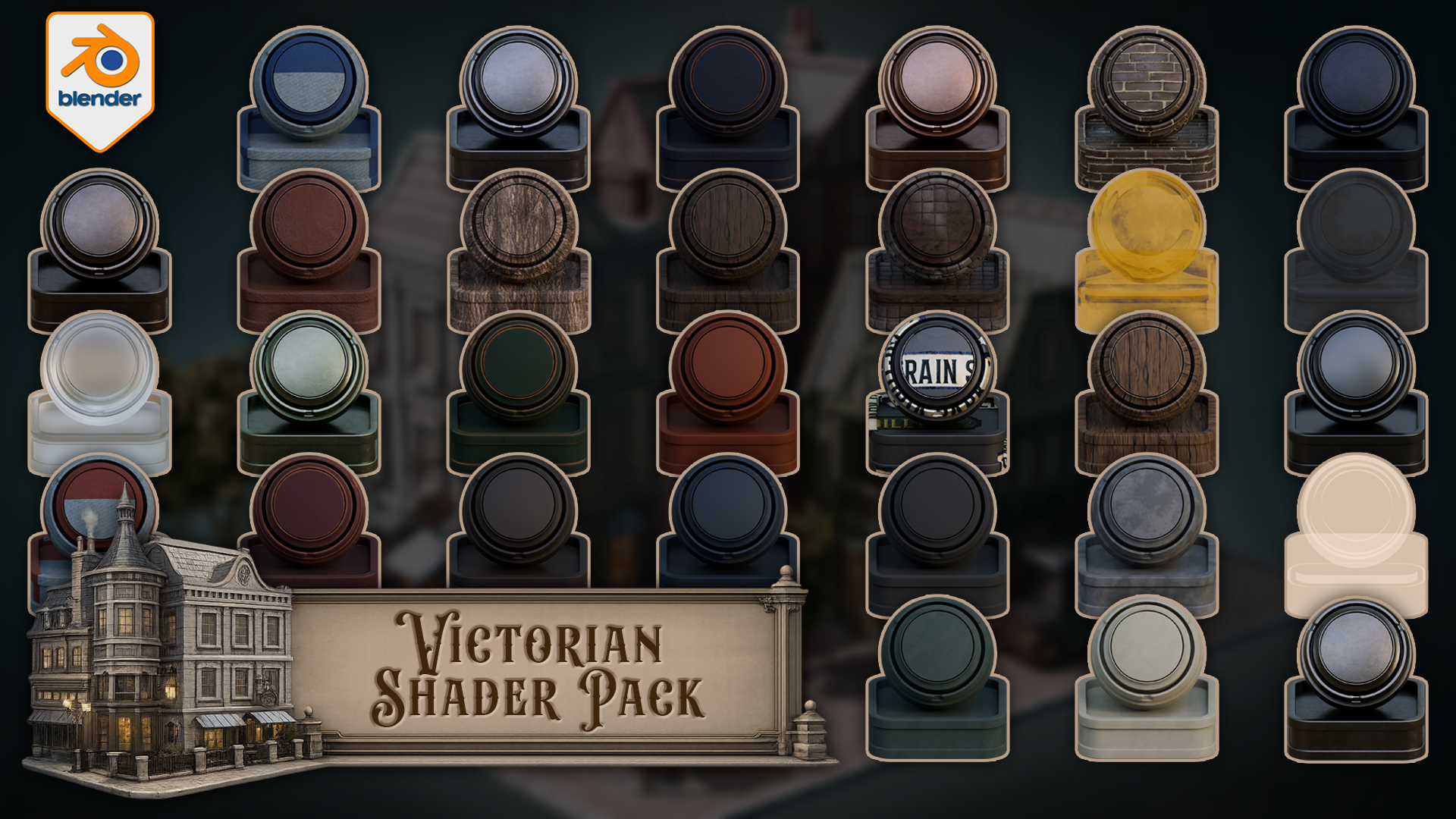 Victorian Shader Pack for Blender 5 Cycles by 3D Tudor