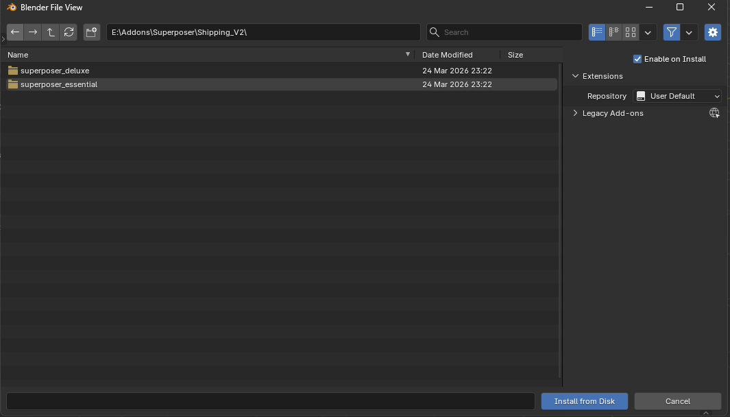 Find addon zip file