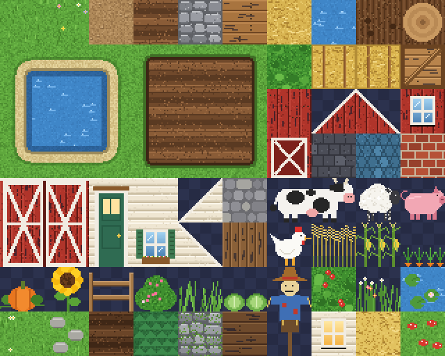 The farm tileset used for the farm scene