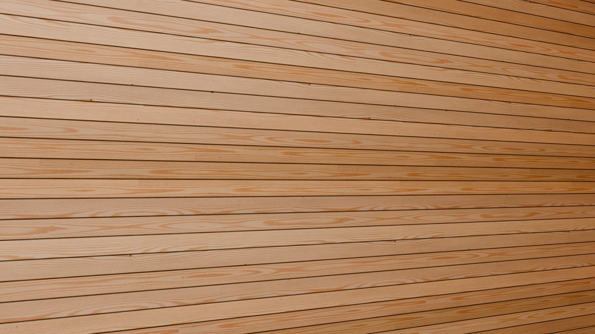 Horizontal pine sauna boards