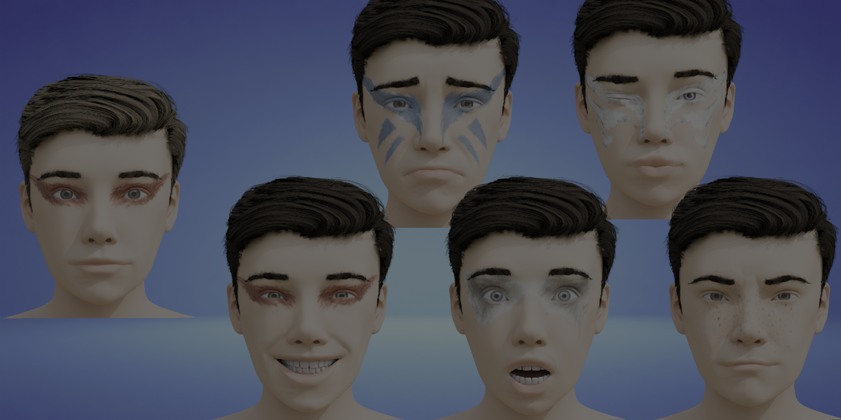 Male face details preview