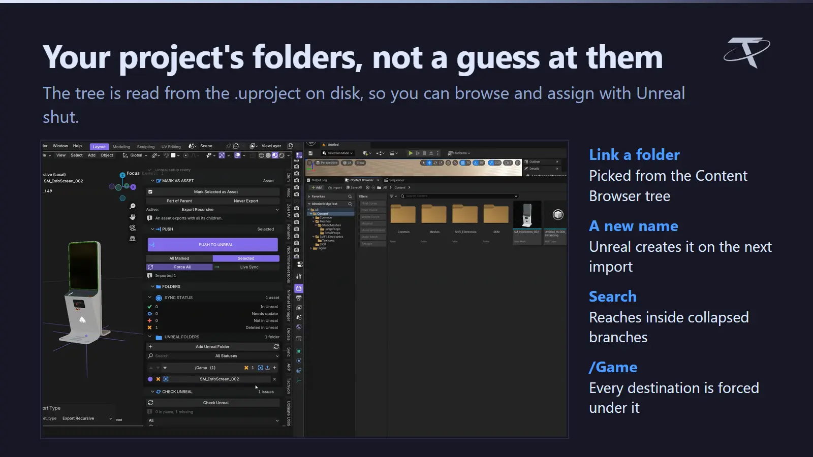 Your project's folders, not a guess at them
