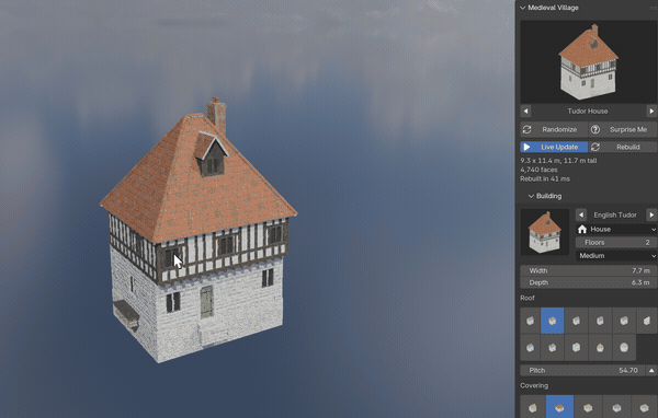 One click, a new building