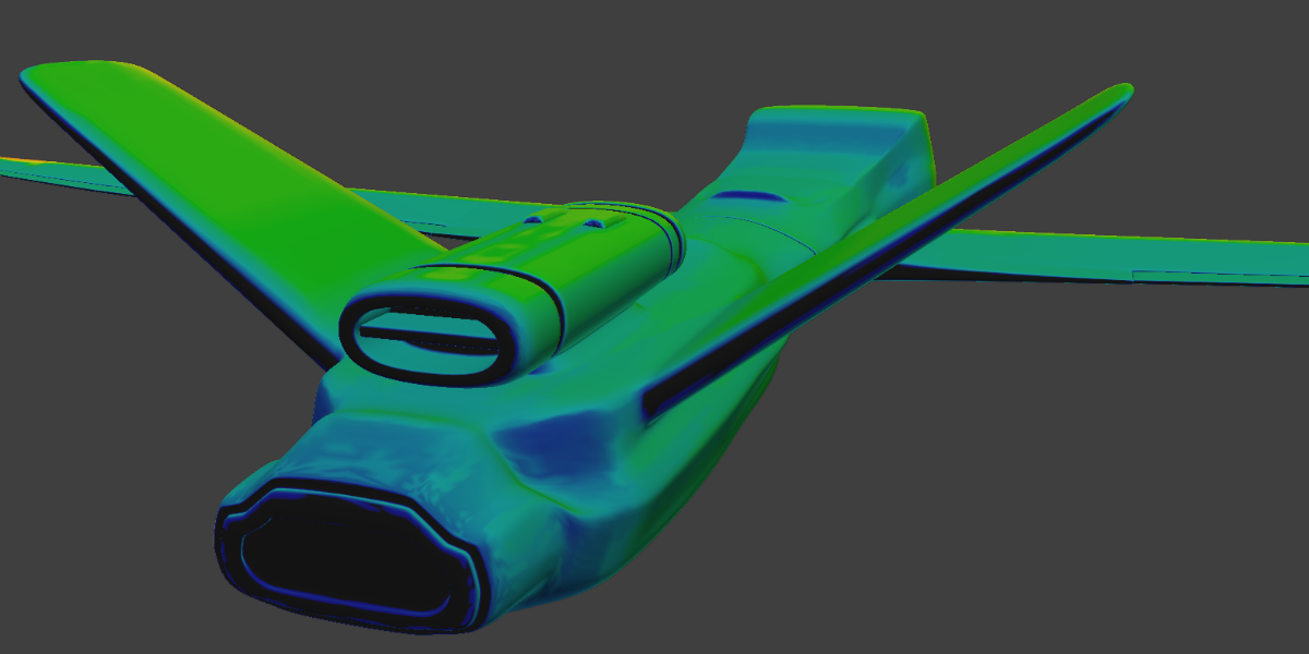 Plane rear drag area