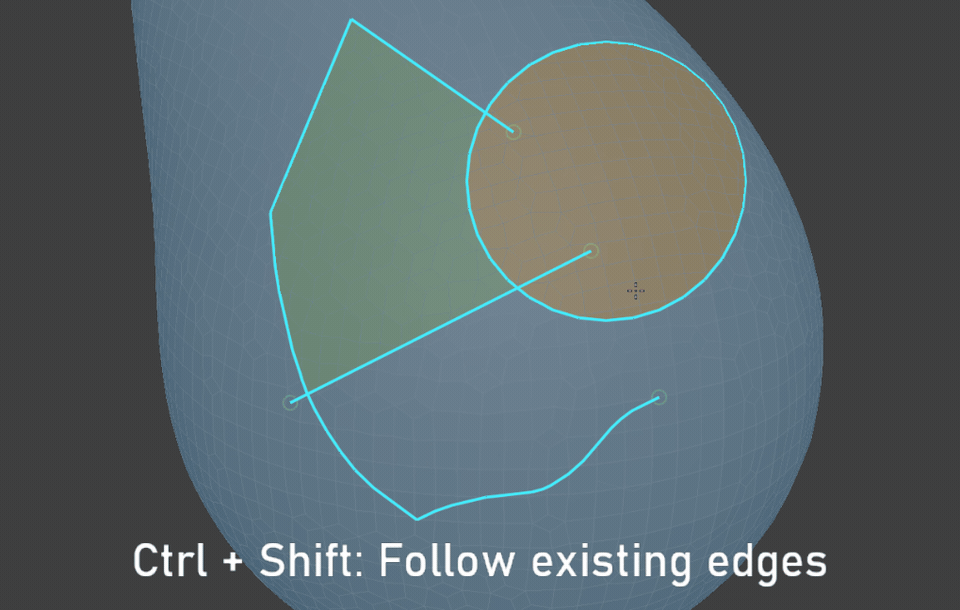 Trace a boundary along existing mesh edges.