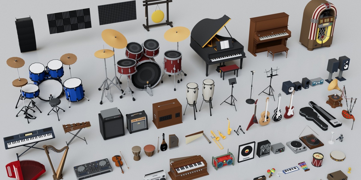 Musical Instrument Props Pack Collection