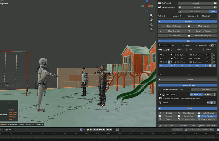 Reference navigation and viewport isolation workflow