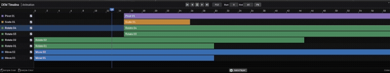 DEM Timeline real-time layer editing
