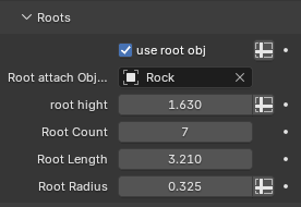 Roots settings in the Anime Tree Geometry Nodes modifier