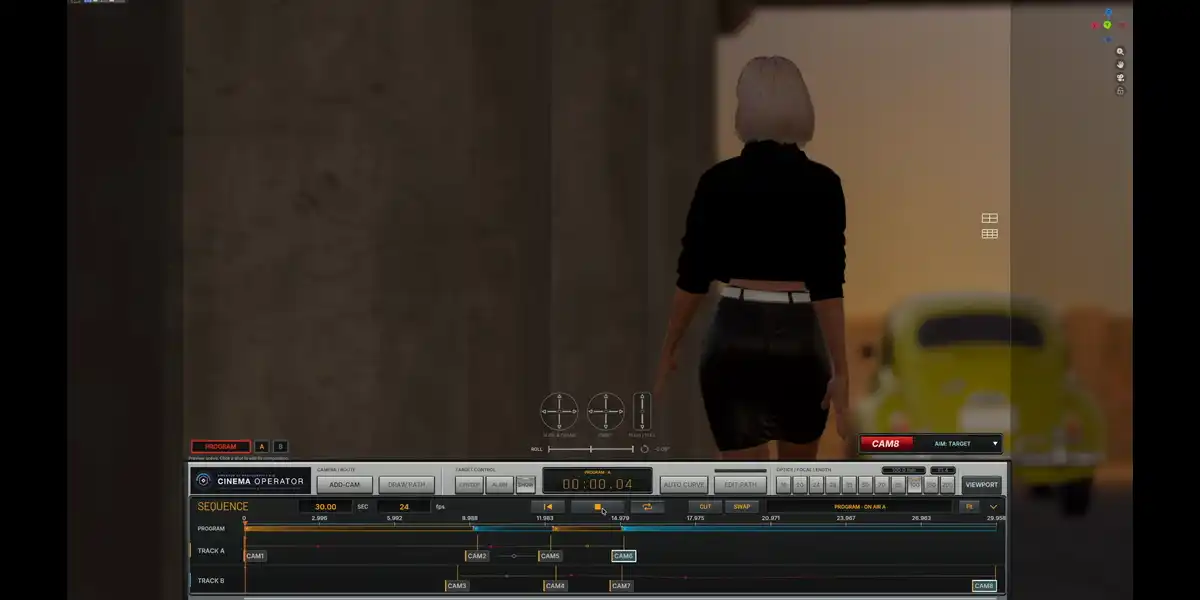 CinemaOperator Dual Track: switch between TRACK A and TRACK B