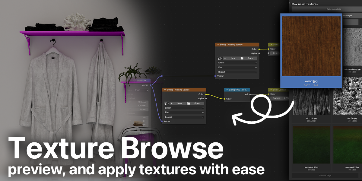 Texture Browser for MAX archives in Blender