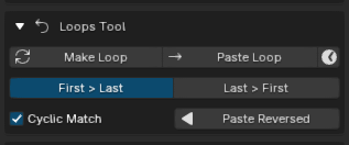 Loops Tool interface in Super Graph Editor Tools