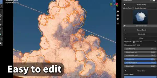 Shape clouds freely demo