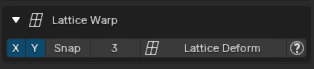 Lattice Warp interface in Super Graph Editor Tools