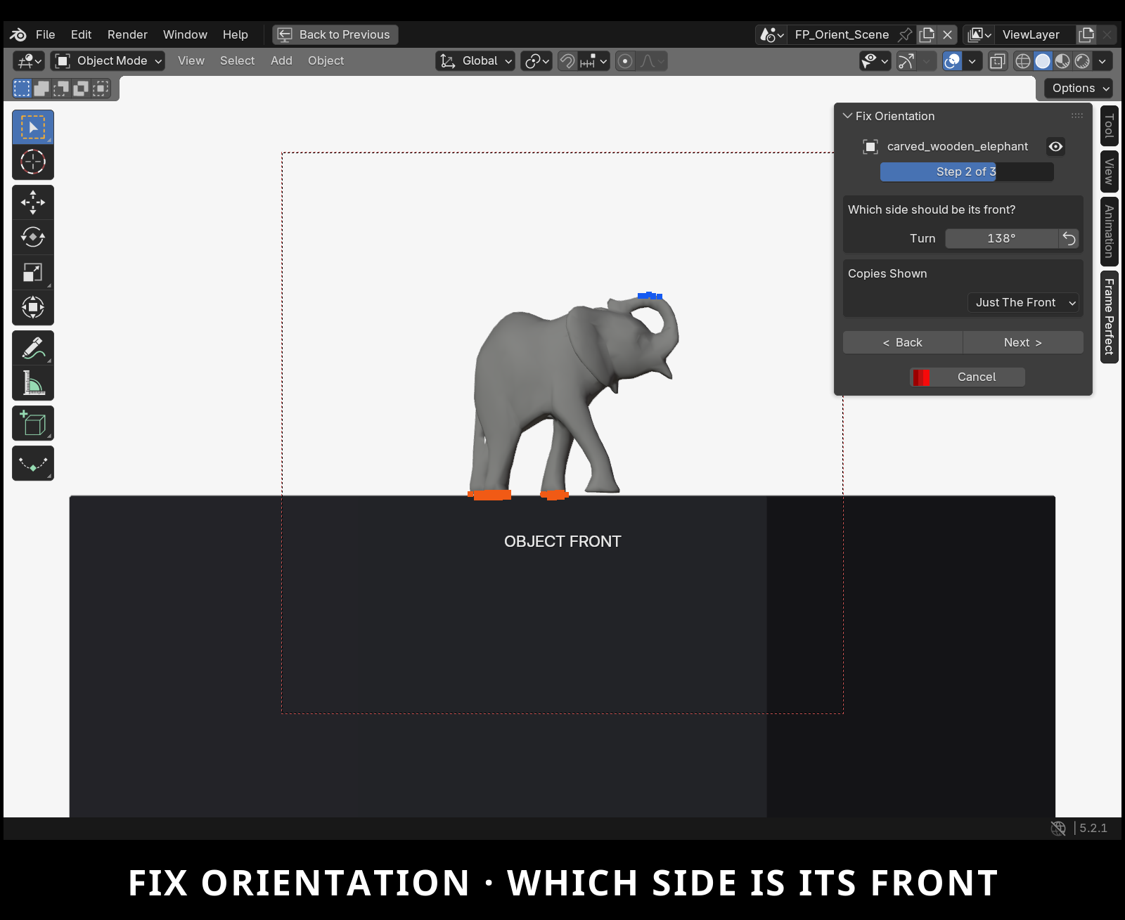 Step 2: Defining Front Axis