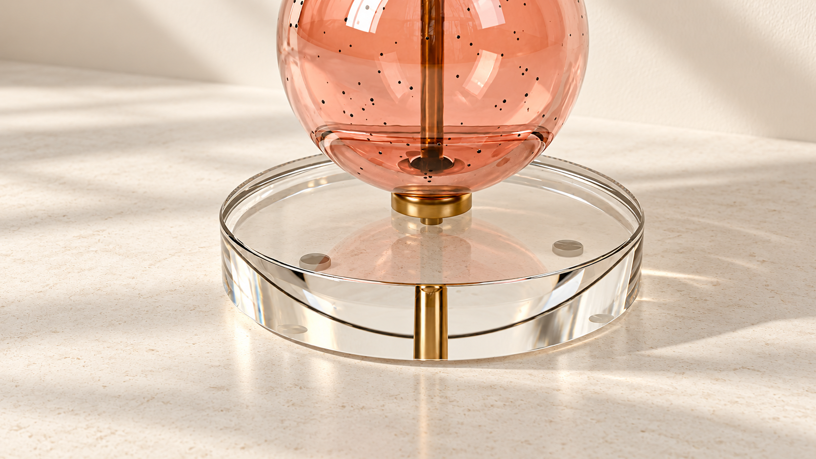 Decorative table lamp in a contemporary interior scene