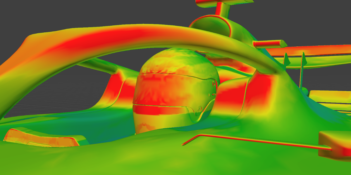 Racing car aerodynamic pressure map