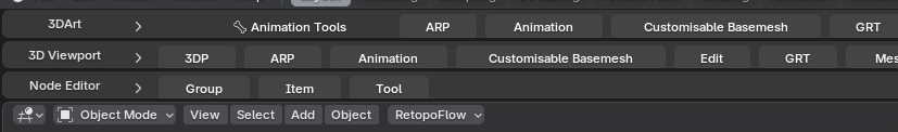 Stacked headers with unique presets