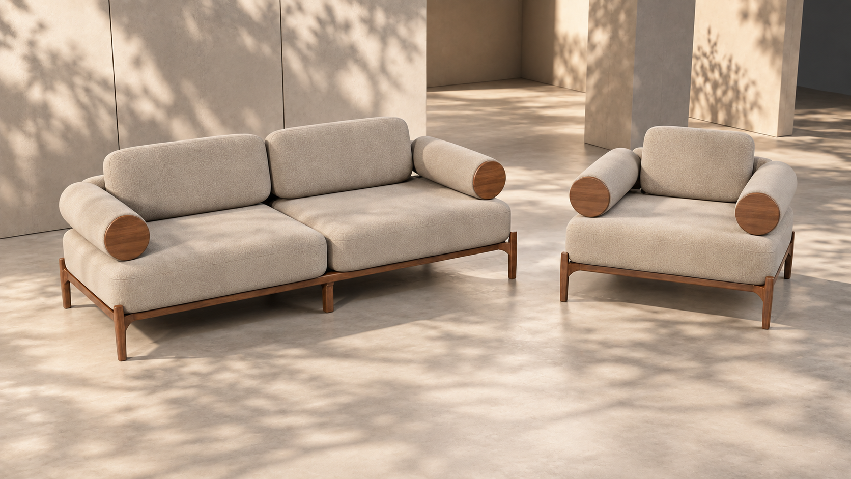 Modern sofa and armchair living room furniture set