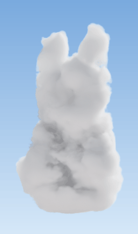 A towering cumulus generated by Rego Nimbus, turning on a light blue sky