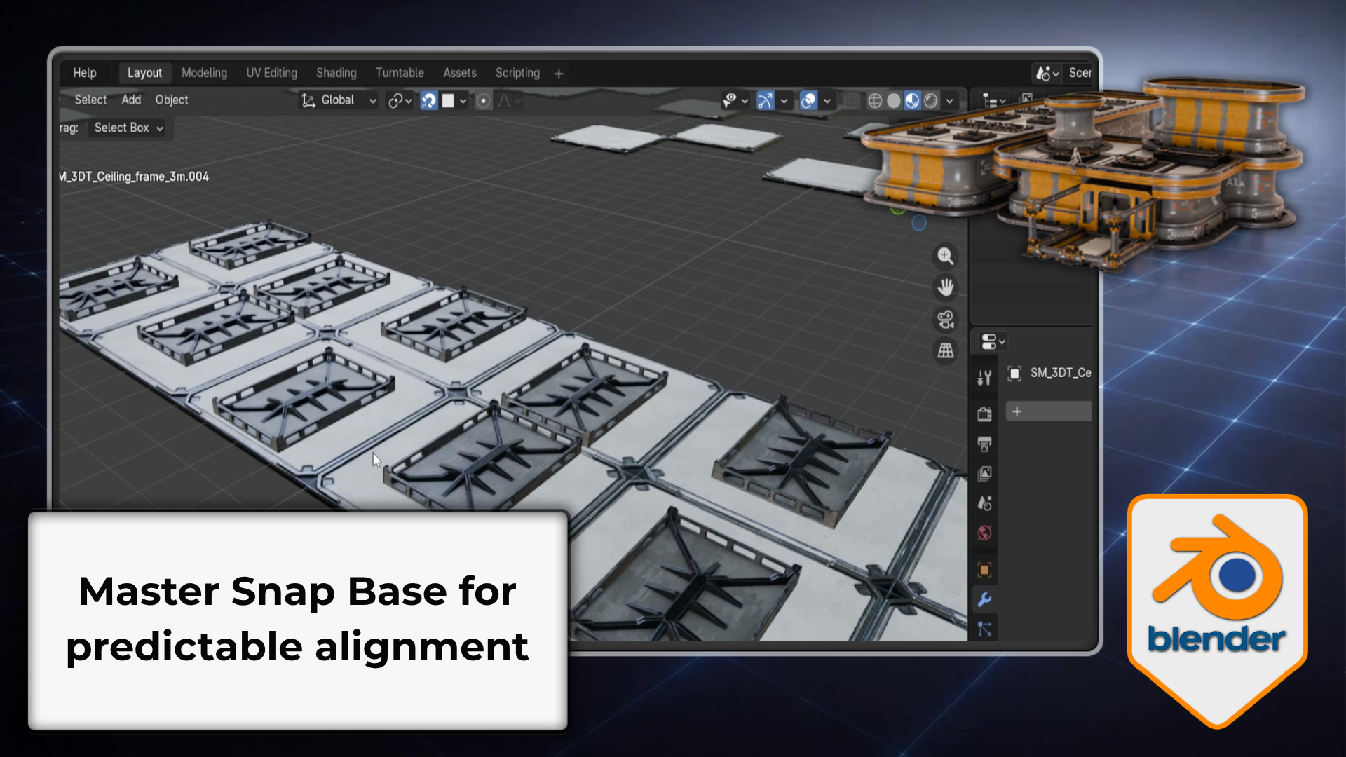 Snap Base Center Closest Median and Active options in Blender