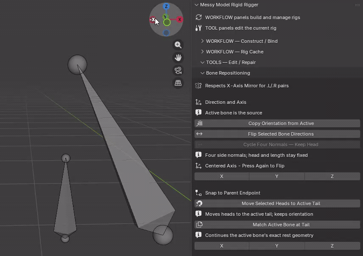 MMRR demonstration: Match Active Bone at Tail