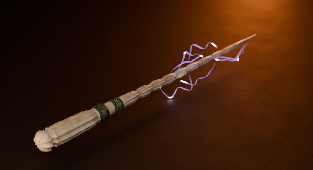 Arc: Electric threads around the wand, animated
