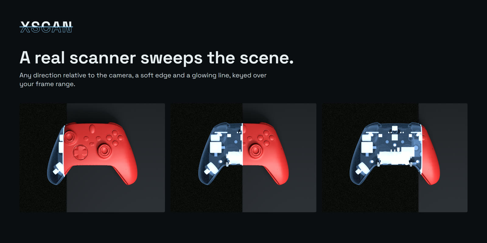 The scan line moving through the controller