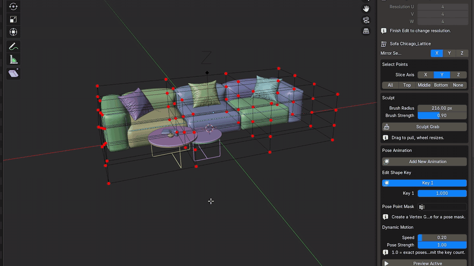 Selecting slices of lattice points