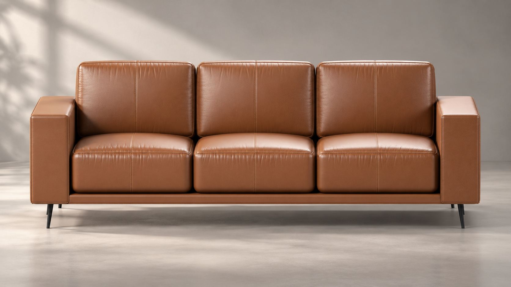 Modern leather sofa and armchair furniture set