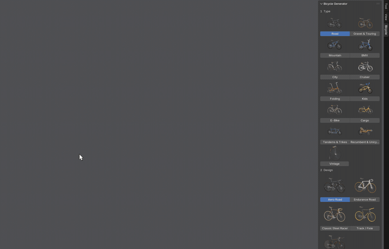 Type, design, condition, done