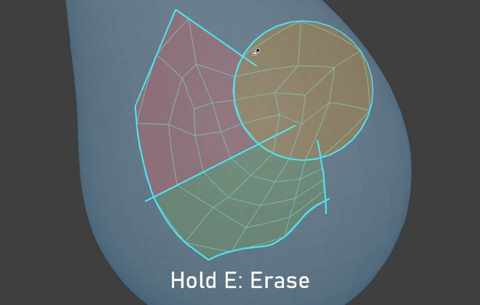 Erase boundaries to adjust the patch layout.