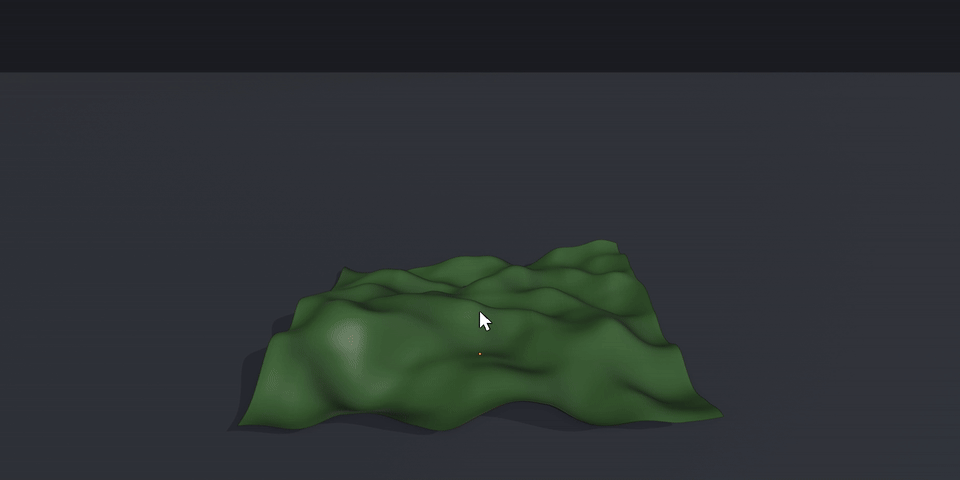 Painting rocks onto terrain and dropping them with physics