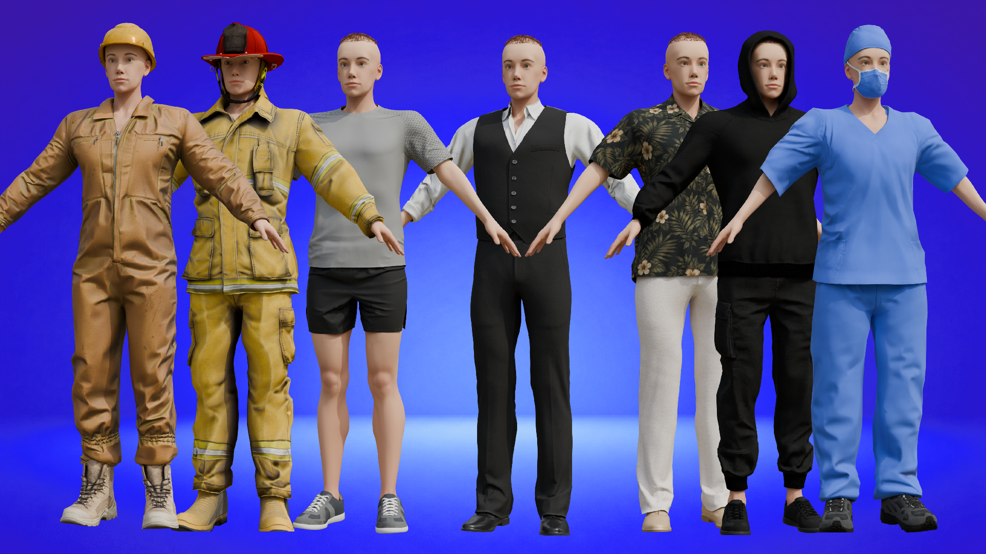 Male clothing preview