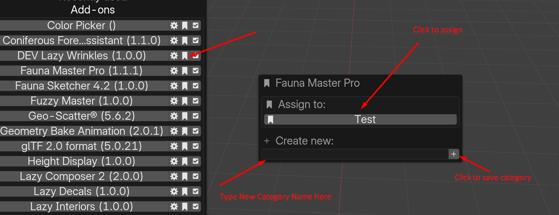 Custom category menu