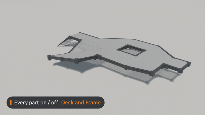 Parts switched on one by one