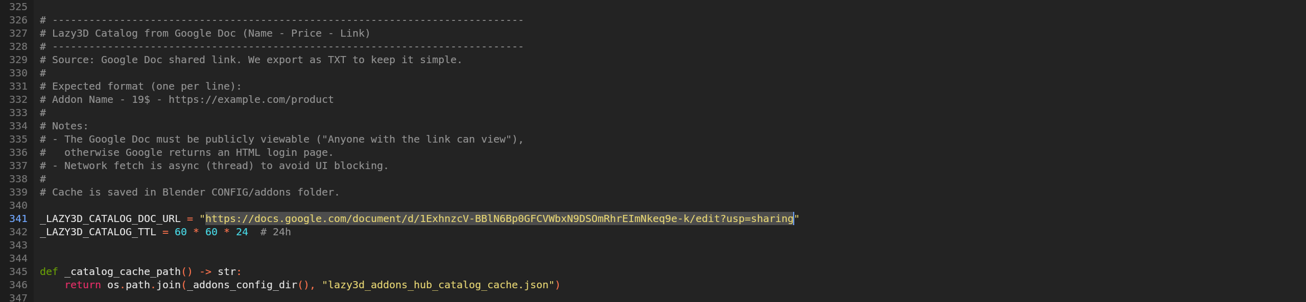 Code reference