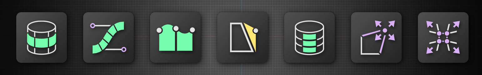 The Retopoflow tool icons