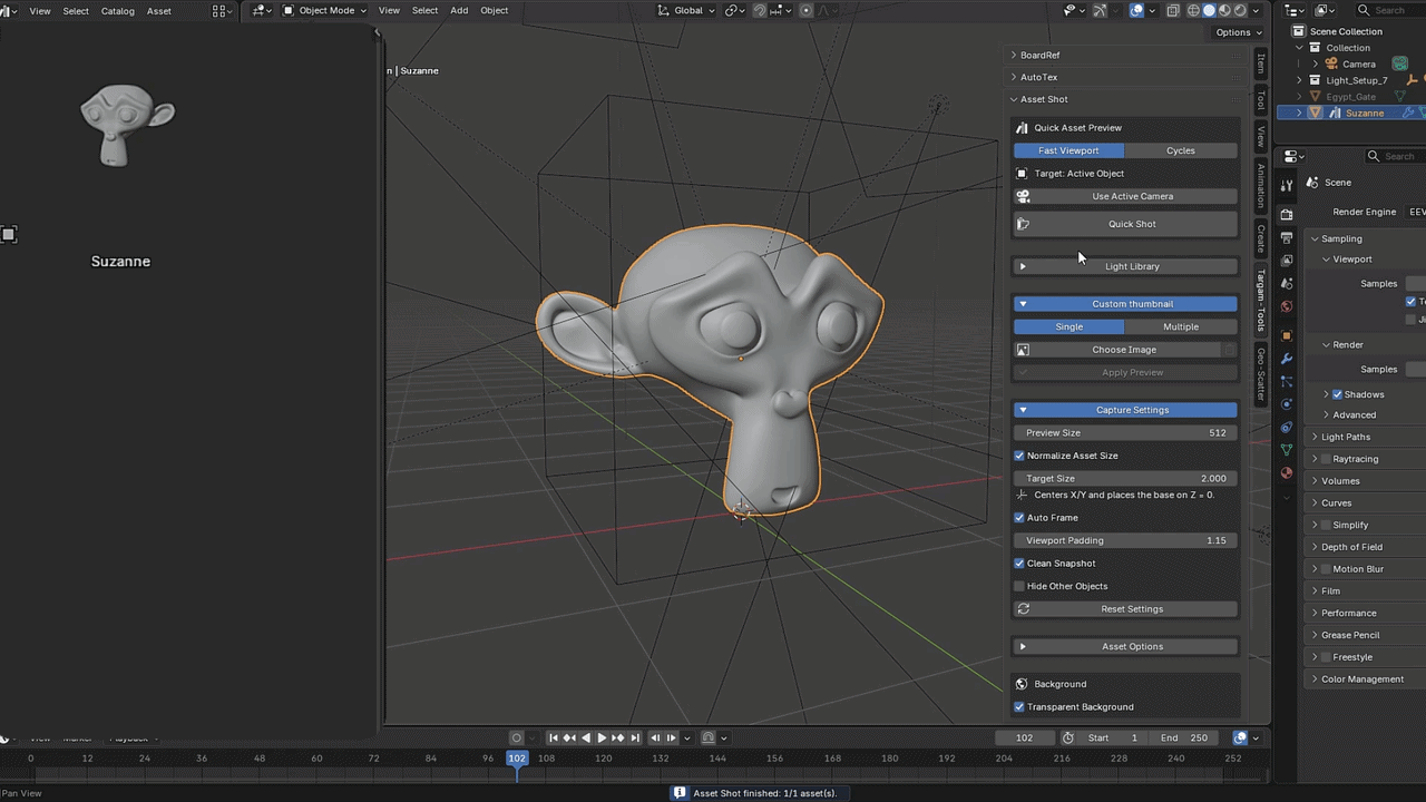 Asset Shot Quick Shot workflow