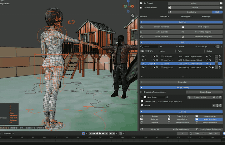 Viewport high and low detail and proxy workflow