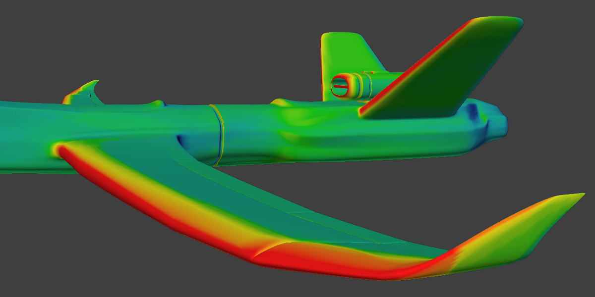 Wing tip pressure view
