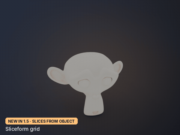 Sliceform grid sliced from a 3D model