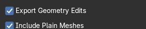 Export options