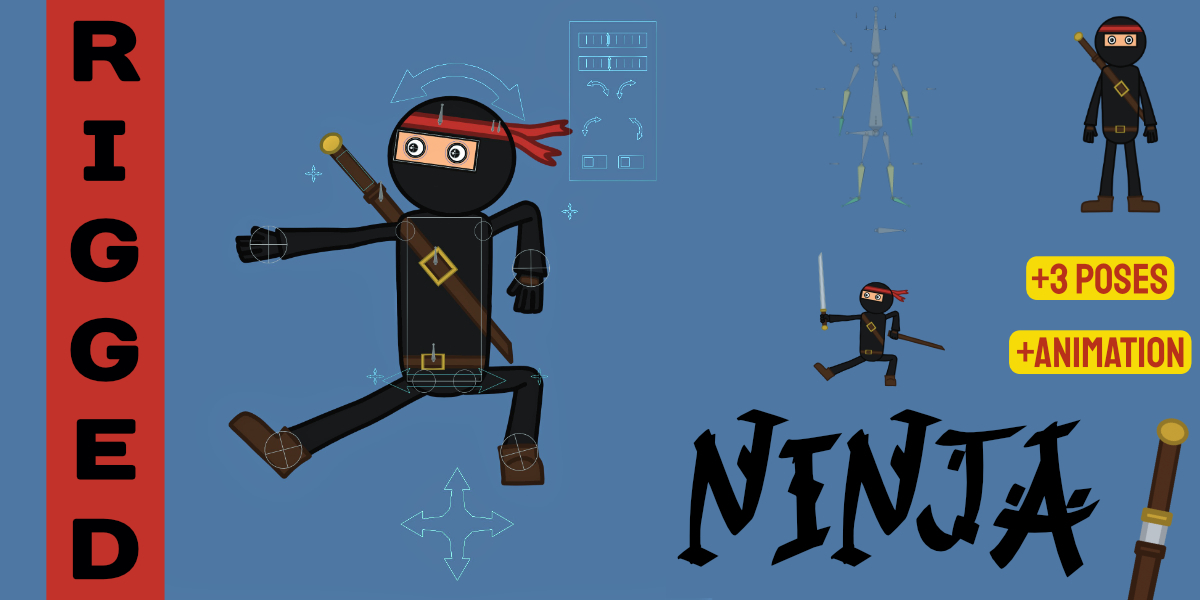 2D Rigged Ninja Character
