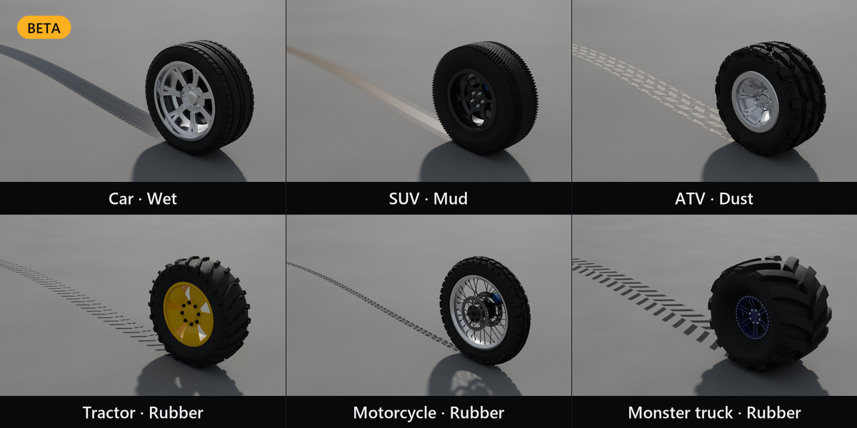 Tire tracks