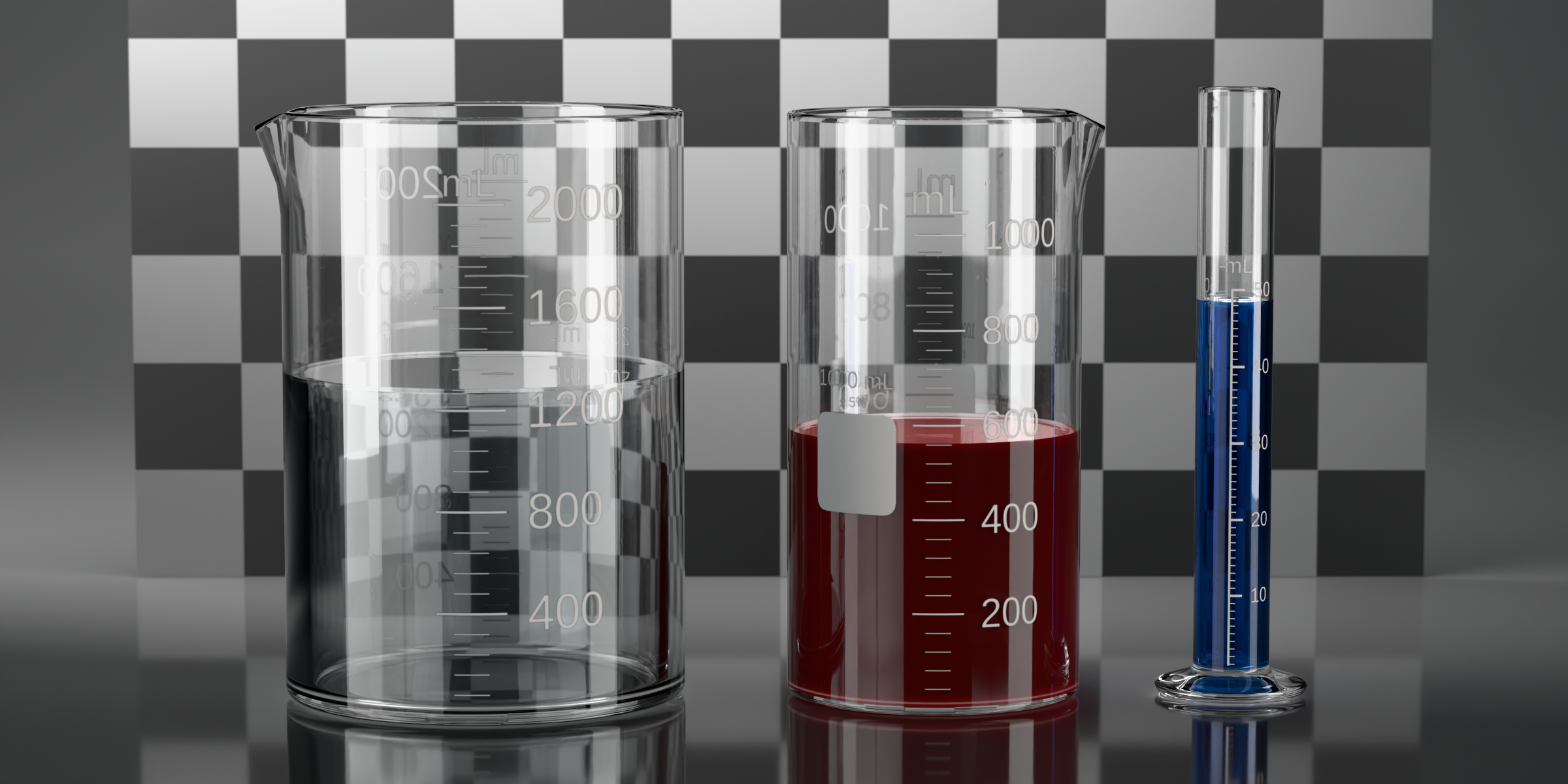 Refraction read against a grid of known squares