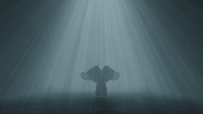 Water caustics drifting through the beam