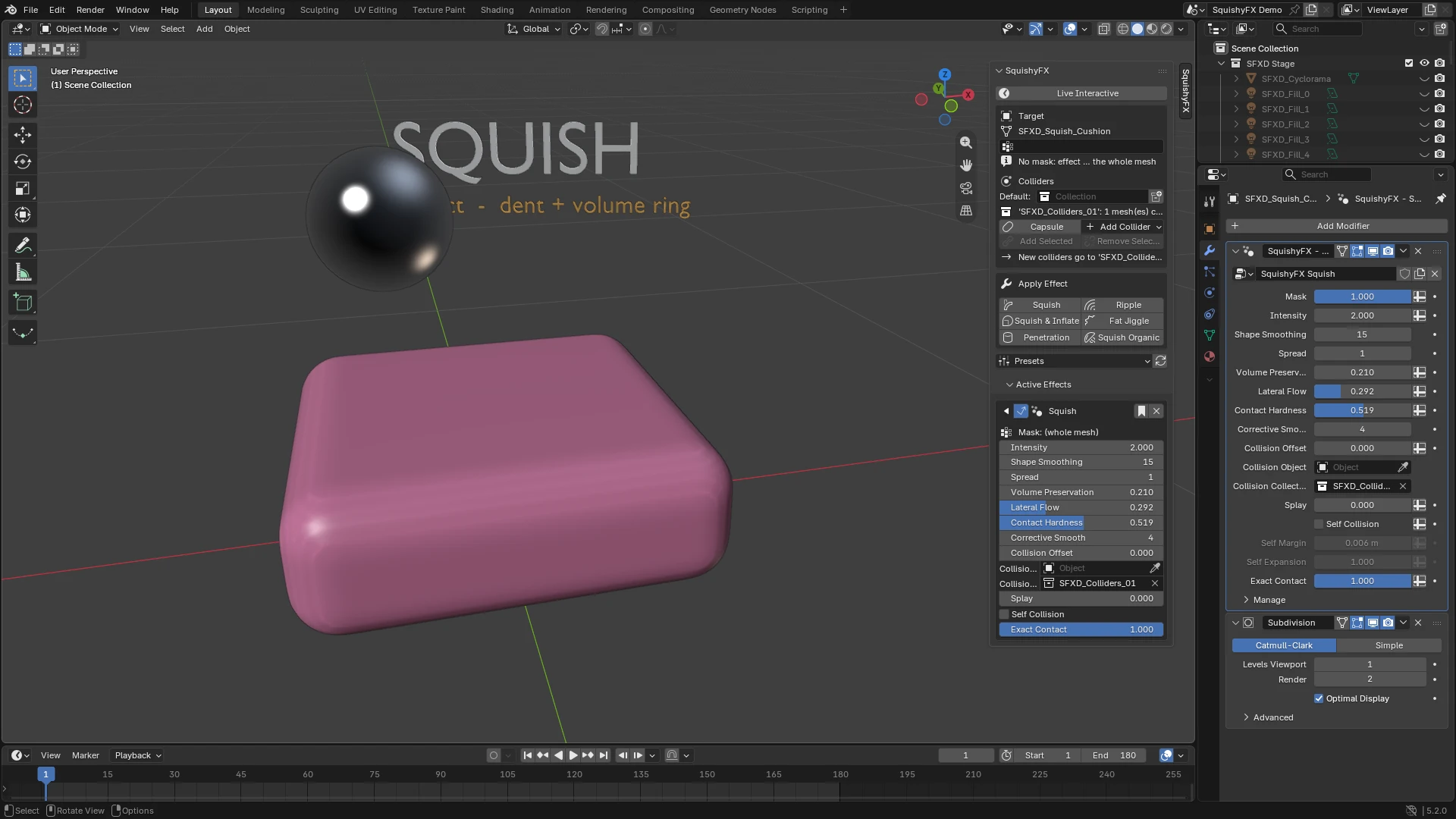 SquishyFX Squish in the Blender viewport
