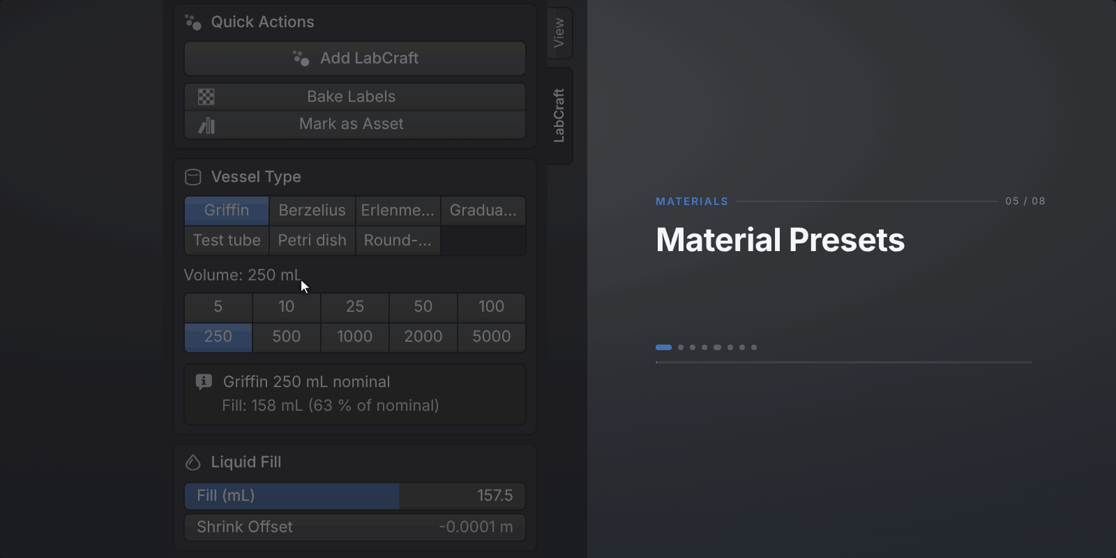 Screen recording: Materials