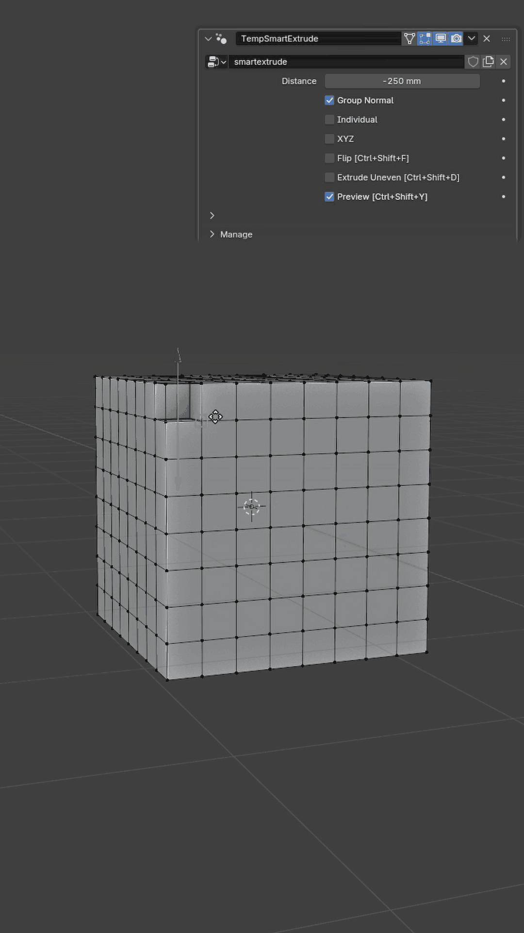Smart Extrude snapping